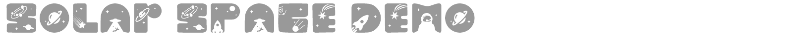 Solar Space font preview